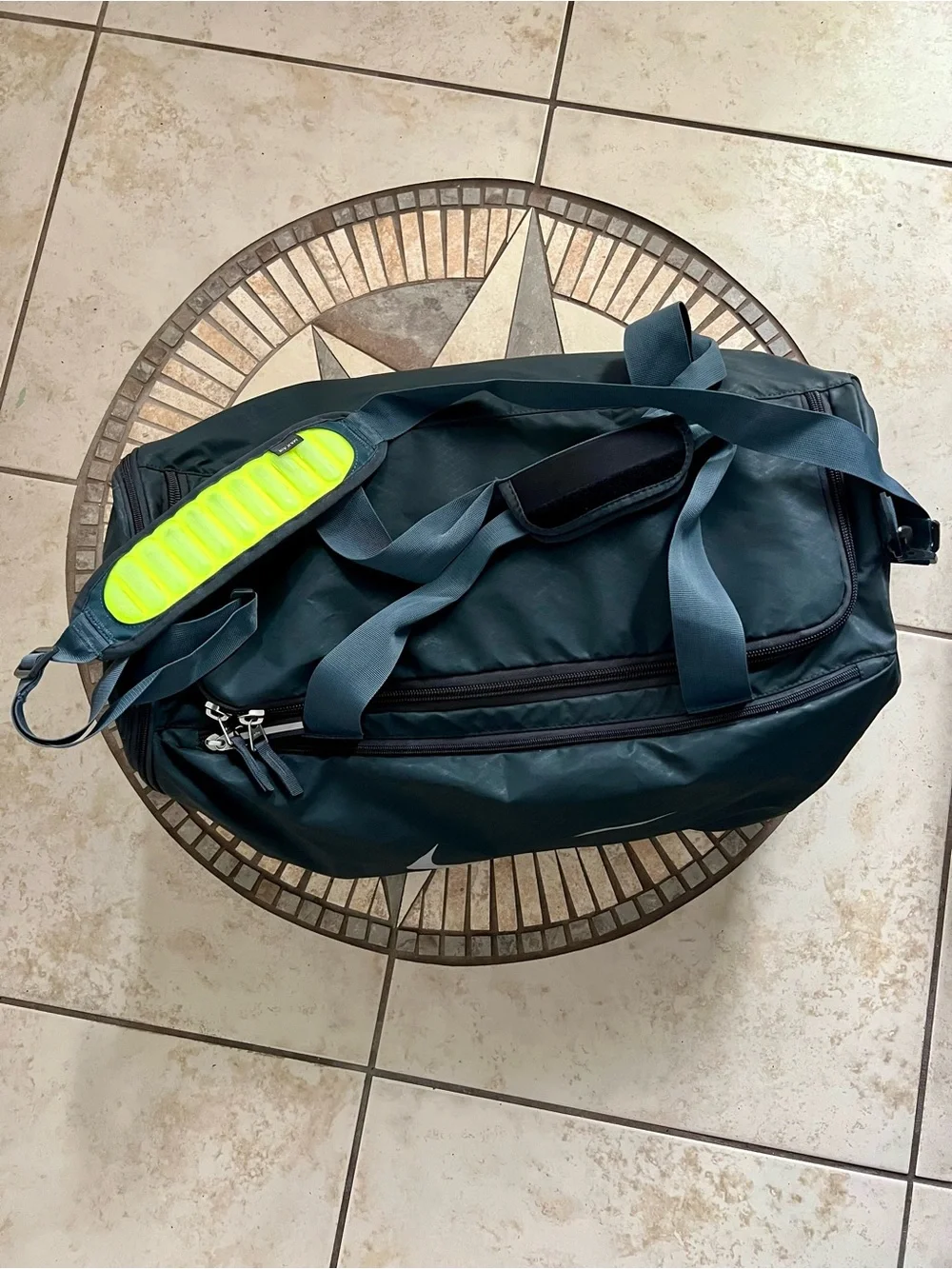 Nike Duffel Bag with Neon Lime Detail